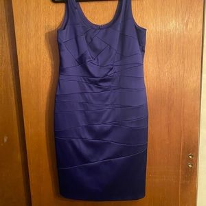 Rouched Dark Blue Dress